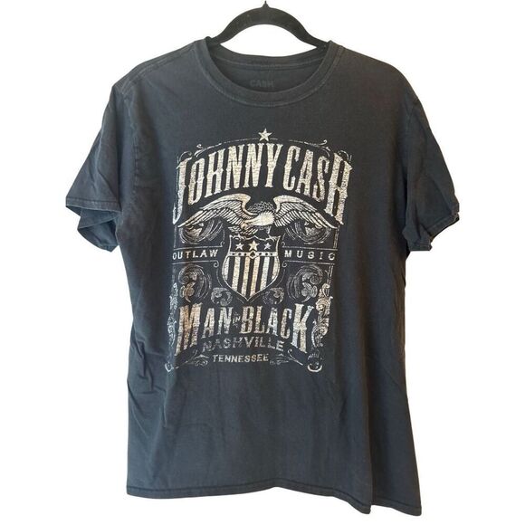 <2pcs SET sz M & L!> Johnny Cash Man in Black Tennessee T-shirts Country Band T - Picture 6 of 10
